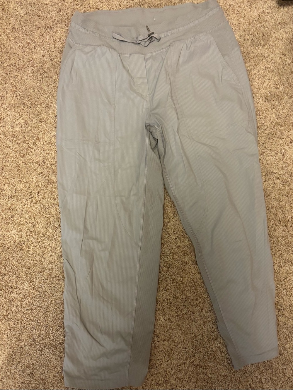 lululemon athletica Light Gray Cropped Drawstring Pants